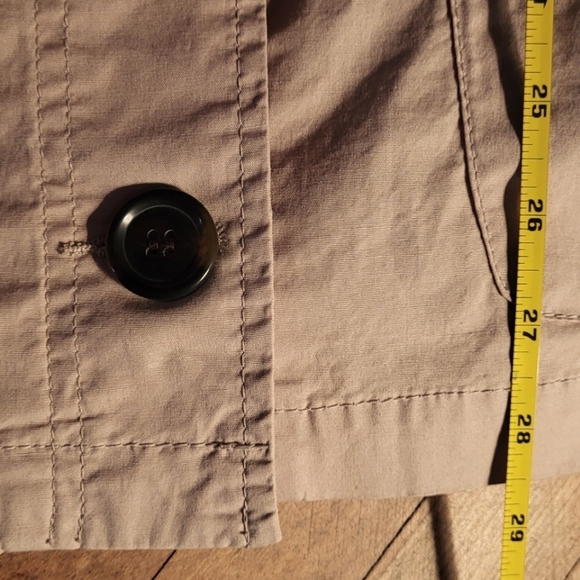 Lane Bryant Tan Button-front Cinch Waist Trench Utility Jacket - Picture 7 of 8
